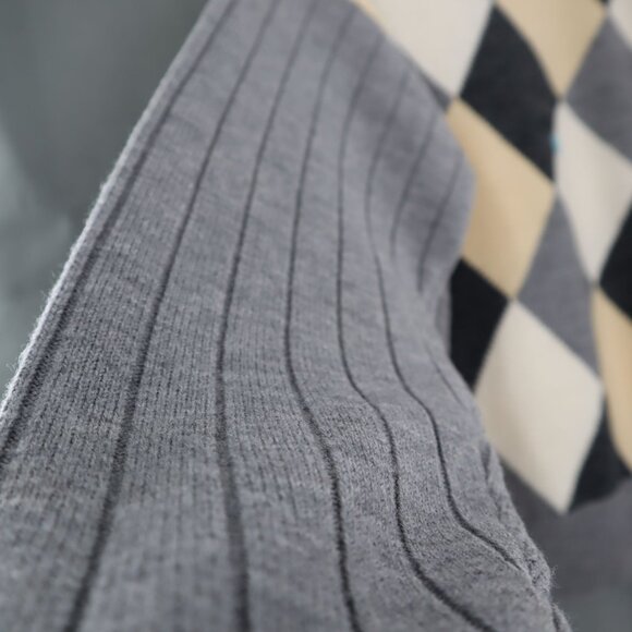 Robert Scott Ltd Pure Wool Sweater Womens M Gray Rich Auntie Core Preppy Vintage - Picture 7 of 8